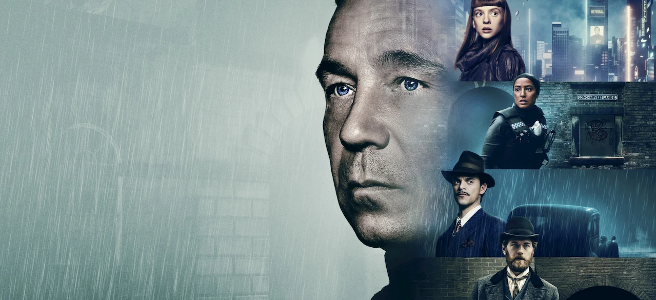 Элиас Мэнникс и четыре детектива из сериала «Тела»